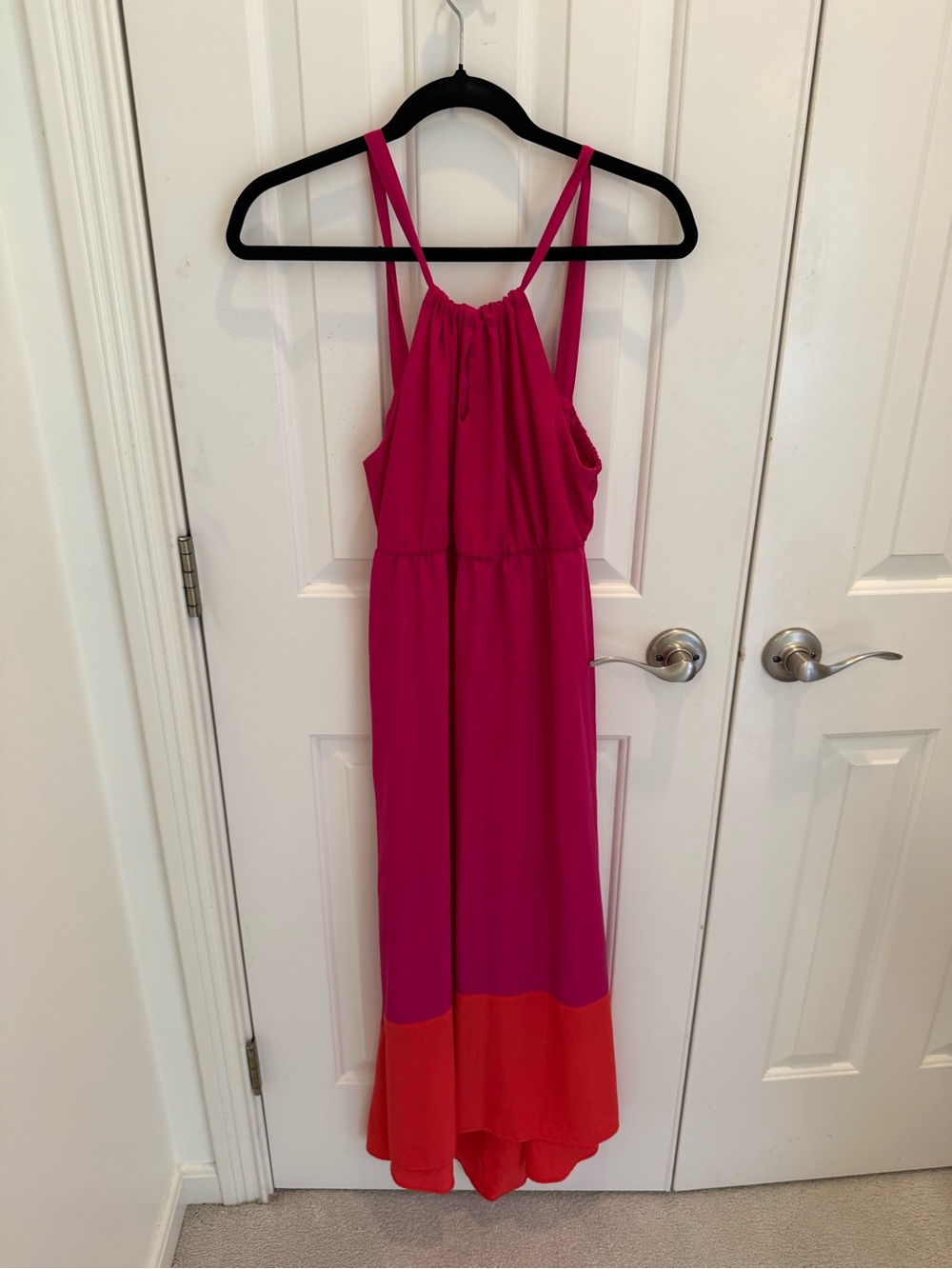 Old Navy Hot Pink Tie-Shoulder Sundress